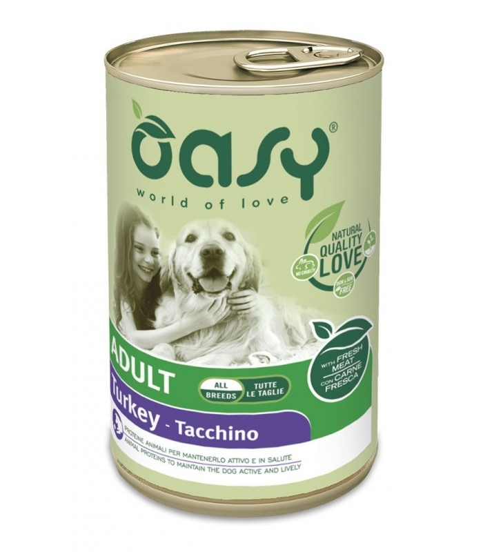 OASY WET DOG LIFESTAGE ADULT TACCHINO LATTINA 400 G