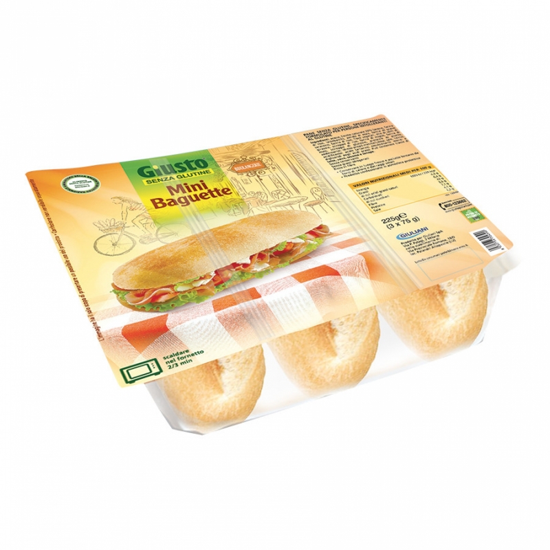 GIUSTO SENZA GLUTINE MINI BAGUETTE 3 X 75 G