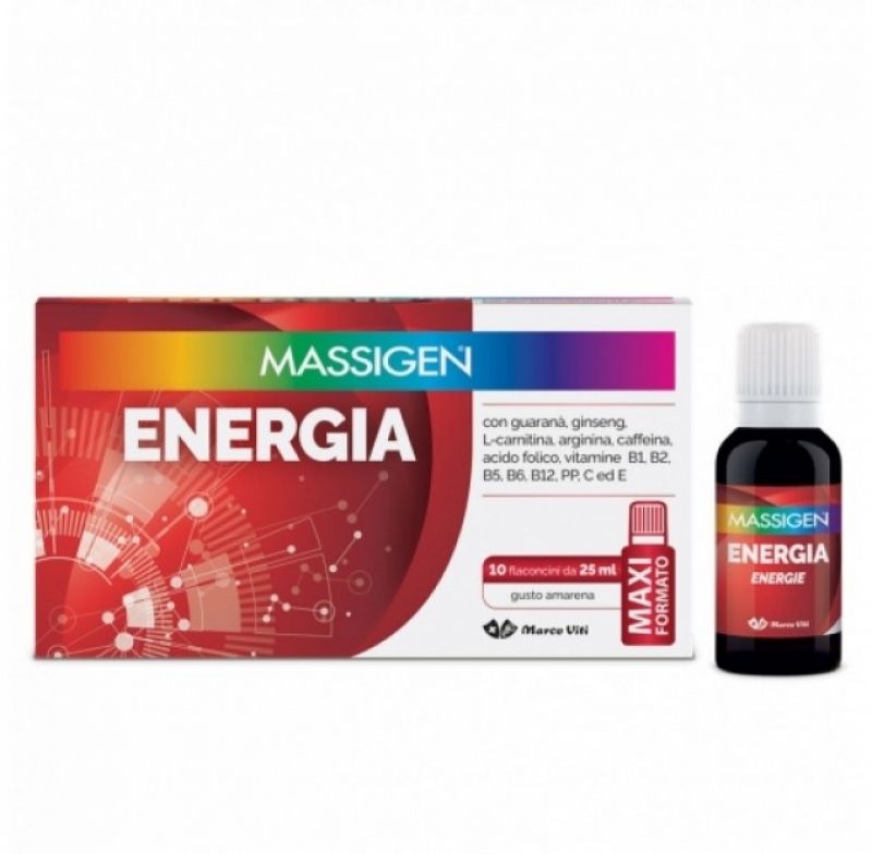 MASSIGEN ENERGIA 10 FLACONI DA 25 ML