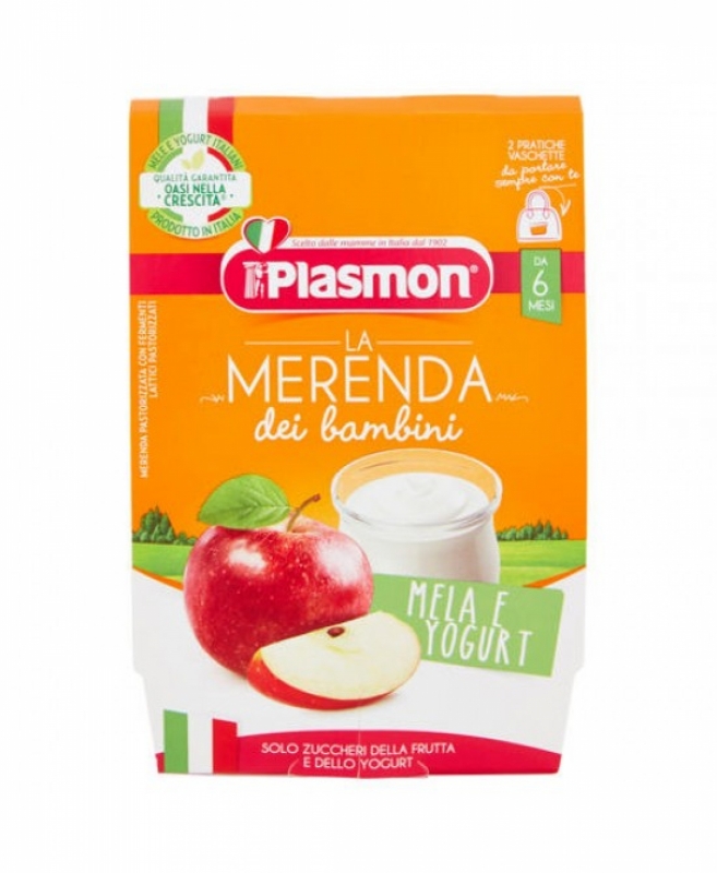 PLASMON LA MERENDA DEI BAMBINI SAPORI DI NATURA MELA YOGURT ASETTICO 2 X 120 G