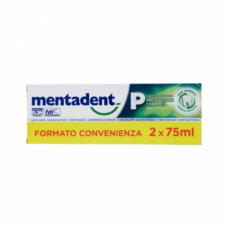 MENTADENT P 2 X 75 ML BITUBO PROMO