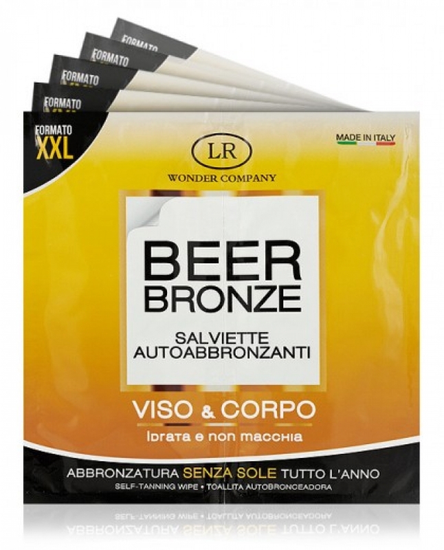 LR WONDER COMPANY BEER BRONZE SALVIETTE AUTOABBRONZANTI  VISO E CORPO