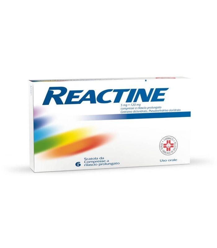 REACTINE 5 mg+120 mg 6 COMPRESSE