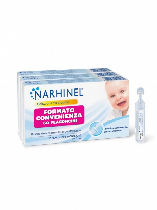 Soluzione Fisiologica Narhinel 3 Pack Da 20 Flaconcini Da 5 Ml